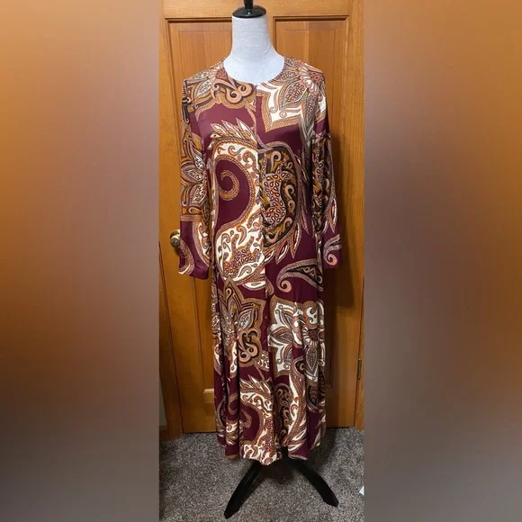 NWT Farm Rio Elegant Paisley Maxi Dress - Picture 3 of 6